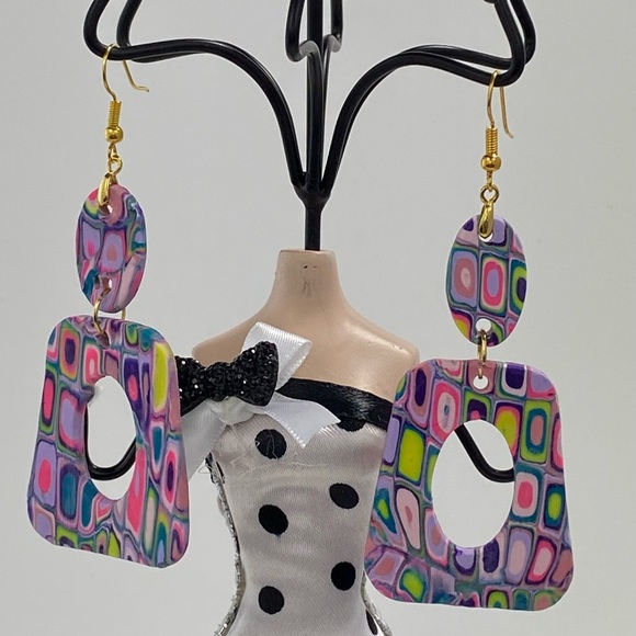 Handmade Polymer Clay Dangle Earrings Host Pick - Picture 12 of 14